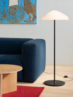 HAY Pao Glass golvlampa, vitt opalglas