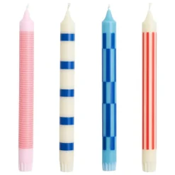 HAY Pattern ljus, 4-pack, rosa - röd - blå