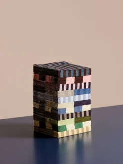 HAY Pattern servett, lunch, 20-pack, ljusblå - blådammig pelarrandig