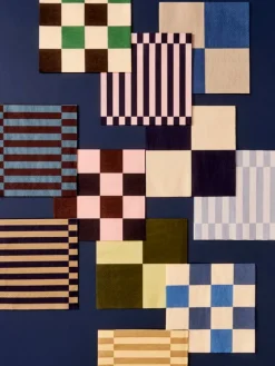 HAY Pattern servett, middag, 20-pack, ljusgrön - grönrandig L