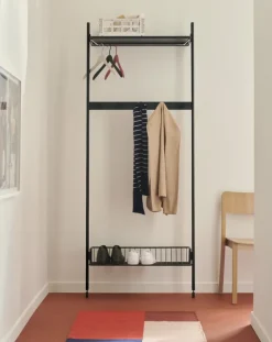HAY Pier System 1041 garderob, 1 kolumn, PS svart - svart