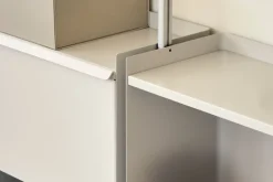 HAY Pier System 133 hylla, 3 kolumner, PS vit - aluminium