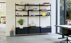 HAY Pier System 133 hylla, 3 kolumner, PS svart