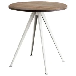 HAY Pyramid Cafébord 21, 70 cm, beige - rökt ek