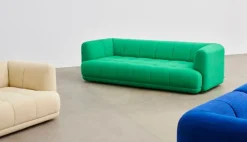 HAY Quilton 3-sits soffa, grön Vidar 932