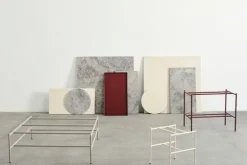 HAY Rebar sidobord 45 cm, alabaster - beige marmor