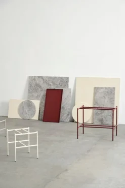 HAY Rebar sidobord 75 x 44 cm, fossilgrå - grå marmor