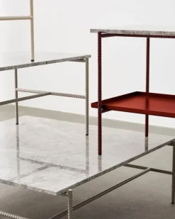 HAY Rebar soffbord, 100 x 104 cm, alabaster - beige marmor