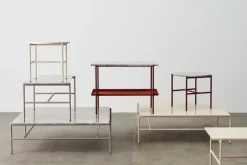 HAY Rebar soffbord, 100 x 104 cm, alabaster - beige marmor