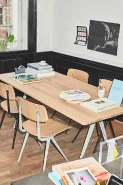 HAY Result stol, beige - lackerad ek