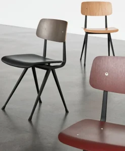 HAY Result stol, svart - lackad ek