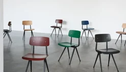 HAY Result stol, svart - mörkt tegel