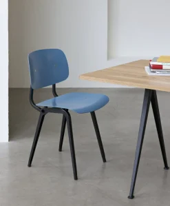 HAY Revolt stol, svart - azurblå 3.0