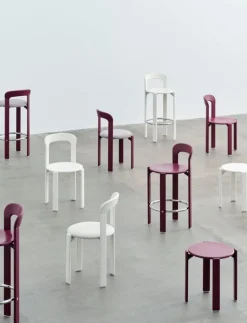 HAY Rey barstol, 75 cm, grape red - burgundy Steelcut Trio 416