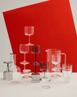 HAY Rim dricksglas, 2 stycken, ofärgad - svart kant