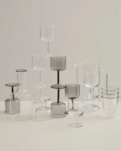 HAY Rim dricksglas, 2 stycken, ofärgad - svart kant