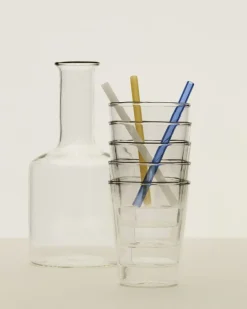 HAY Rim dricksglas, 2 stycken, ofärgad - svart kant