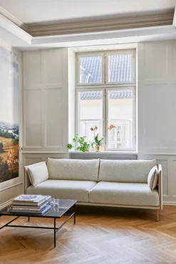 HAY Silhouette soffa 2-sits, Coda 100/Silk, cognac - oljad ek