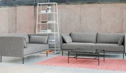 HAY Silhouette soffa 3-sits, Olavi 03/Silk, svart - svart stål