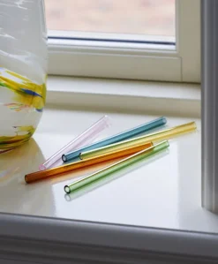 HAY Sip Cocktail sugrör, 4-pack, glas