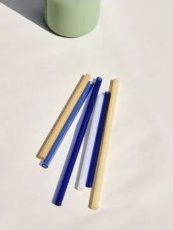 HAY Sip Smooth sugrör, 4-pack, glas