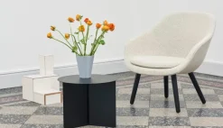 HAY Slit bord, runt, svart