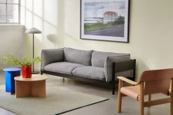 HAY Slit Wood bord, 35 cm, högt, livlig blå