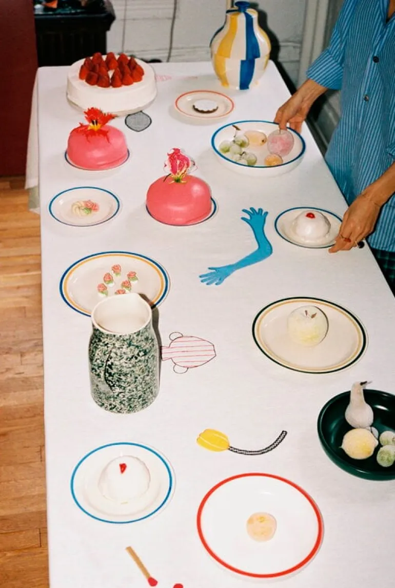 HAY Sobremesa duk, 140 x 300 cm, vit