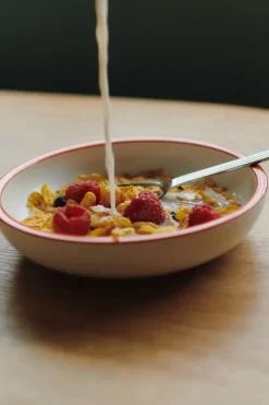 HAY Sobremesa serveringsskål, S, vit - röd