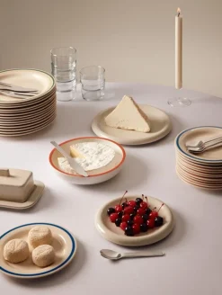 HAY Sobremesa serveringsskål, S, vit - röd