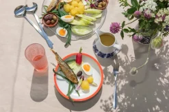 HAY Sobremesa serveringsskål, S, vit - röd