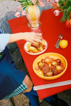 HAY Sobremesa serveringsskål, S, vit - röd