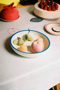 HAY Sobremesa serveringsskål, L, vit - blå