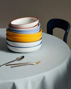 HAY Sobremesa serveringsskål, L, vit - blå