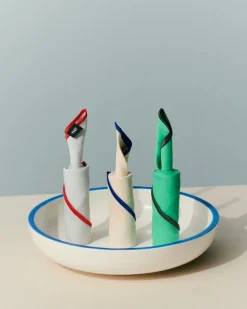 HAY Sobremesa serveringsskål, L, vit - blå