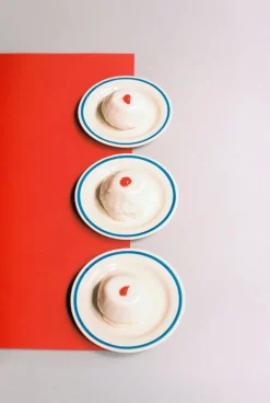 HAY Sobremesa tallrik, 2 st, 18,5 cm, blå