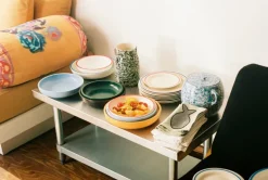 HAY Sobremesa tallrik, 2 st, 24,5 cm, blå - gul