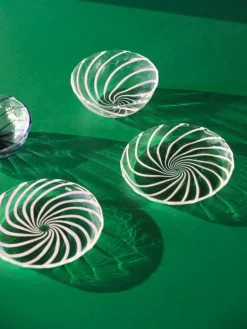 HAY Spin skål, 2-pack, genomskinlig - rosa