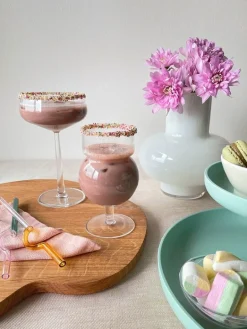 HAY Spin skål, 2-pack, genomskinlig - rosa