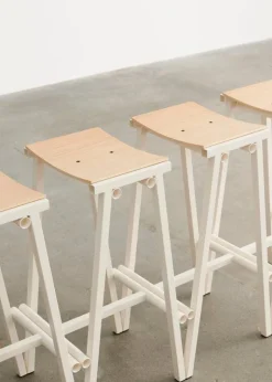 HAY Taburete 8, barstol, hög, 75 cm, eggshell - lackad ek