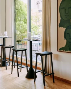 HAY Taburete 8, barstol, hög, 75 cm, svart - svart ek