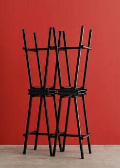 HAY Taburete 8, barstol, hög, 75 cm, svart - svart ek