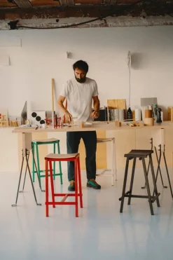 HAY Taburete 8, barstol, låg, 65 cm, soft jade - lackad ek