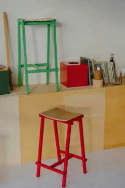 HAY Taburete 8, barstol, låg, 65 cm, soft jade - lackad ek