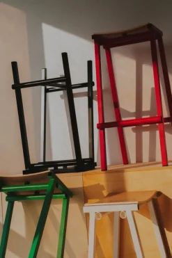 HAY Taburete 8, barstol, låg, 65 cm, äggskal - lackad ek