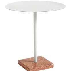 HAY Terrazzo bord, 70 cm, ljusgrå - röd