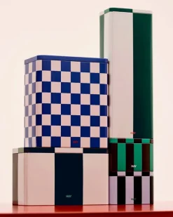 HAY Tin behållare, smal, grön - off-white