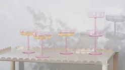 HAY Tint coupeglas, 2 st, rosa