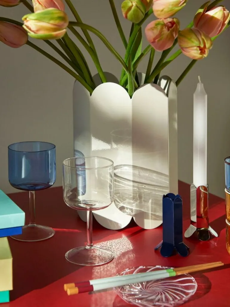 HAY Tint vinglas, 2 st, blå - klar