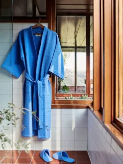 HAY Våfflad badrock, one size, himmelsblå